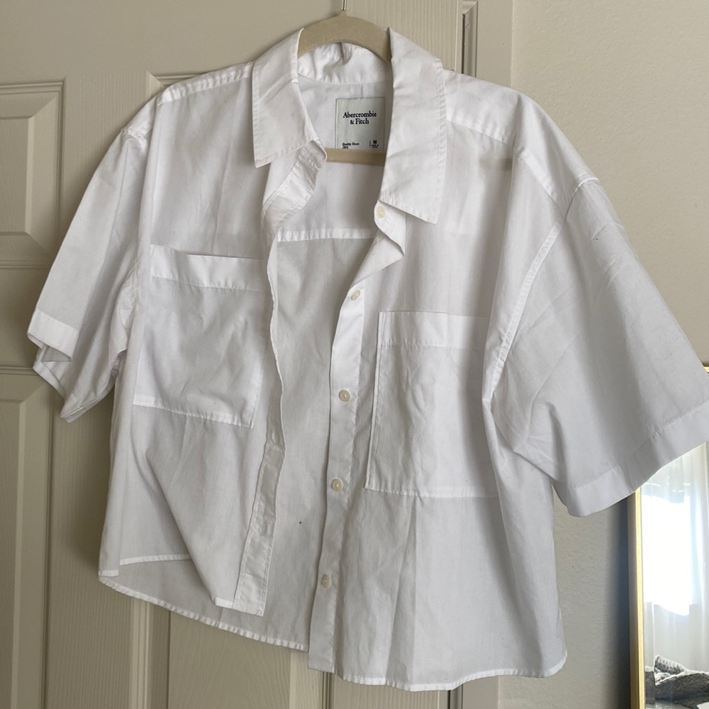 Abercrombie Short Sleeve White Button Up